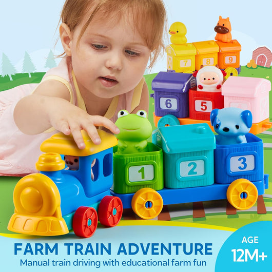 Bloomira Happy Barn Express - Interactive Learning Train Set