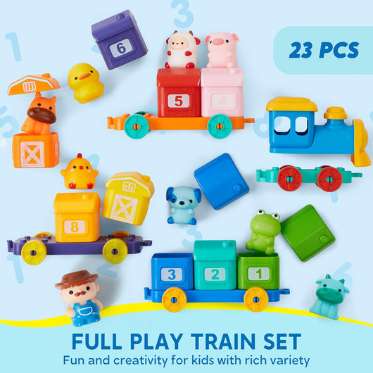 Bloomira Happy Barn Express - Interactive Learning Train Set
